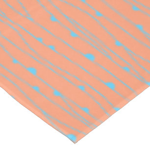 Table Cloth, Coral&Turquoise Knots on Strings Tablecloth