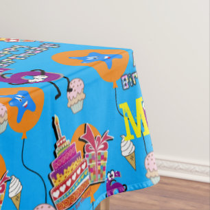 Table Cloth, Happy 6th Birthday, #6 Yellow Tablecloth