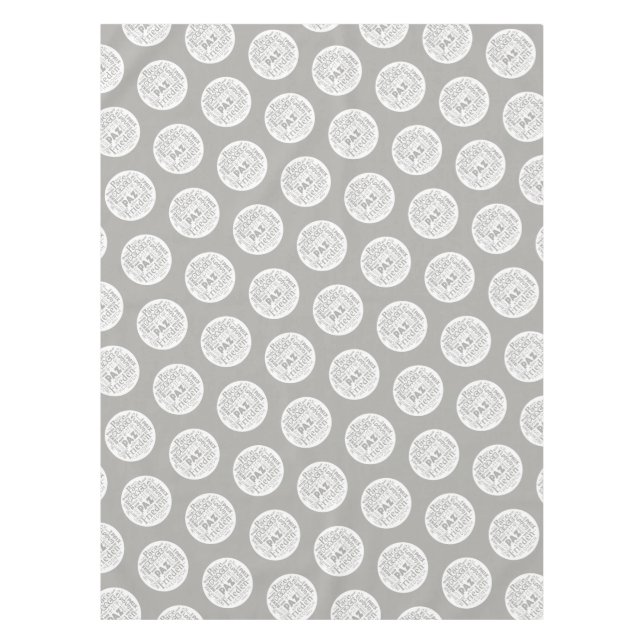 Table cloth multi language peace words. (Front)