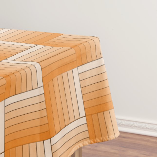 Table Cloth - Orange Shaded Ribbon Weave (In Situ)