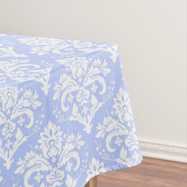 Table Cloth - Wedgewood Blue Damask (In Situ)