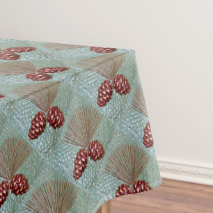  Table Cloth with Pinecone print