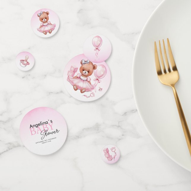 Table Confetti for baby shower teddy bear. (Group)