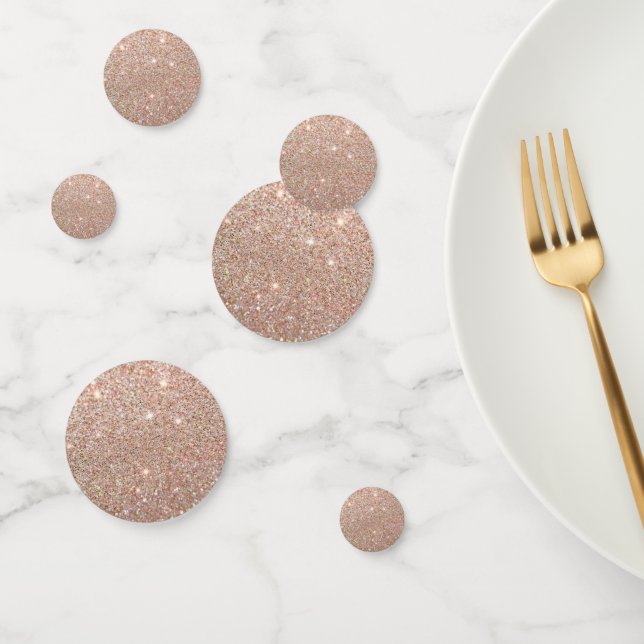 Table Confetti - Rose Gold Glitter Fab (Group)