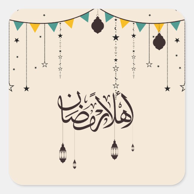 Table Confetti Square Sticker (Front)