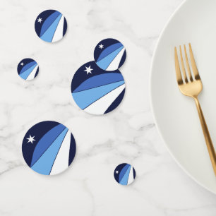 Table confetti with flag of Columbia, SC