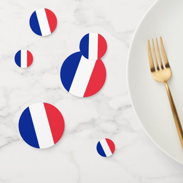 Table confetti with flag of France (Group)