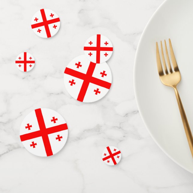 Table confetti with flag of Georgia (Group)
