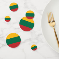 Table confetti with flag of Lithuania