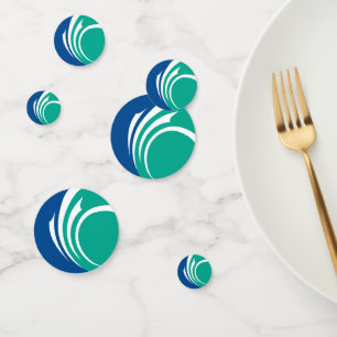 Table confetti with flag of Ottawa, Canada