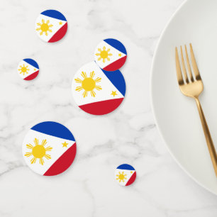 Table confetti with flag of Philippines