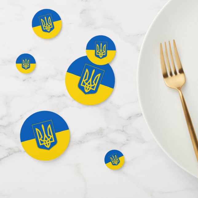 Table confetti with flag of Ukraine (Group)