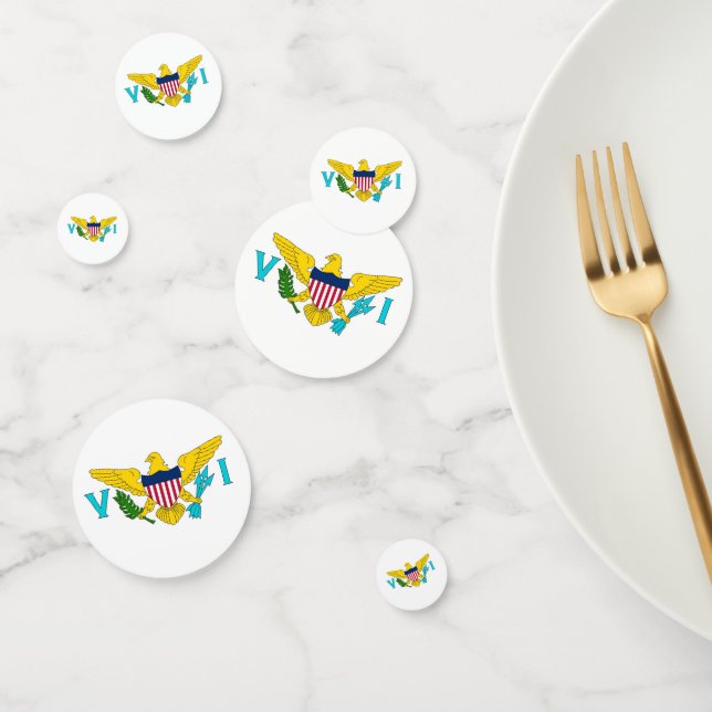 Table confetti with flag of Virgin Islands (Group)