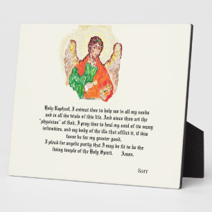 Table Easel & Canvas : Archangels , Raphael  Plaque