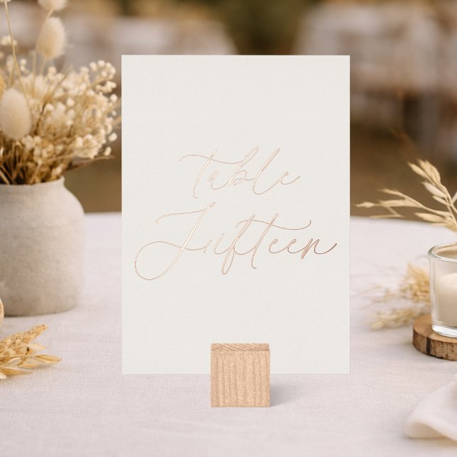 Table Fifteen Wedding Table Number | Real Foil  (Creator Uploaded)