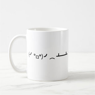 Table Flip Flipping Ascii Emoticon Coffee Mug