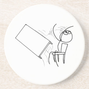 Table Flip Flipping Rage Face Meme Coaster