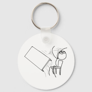Table Flip Flipping Rage Face Meme Key Ring