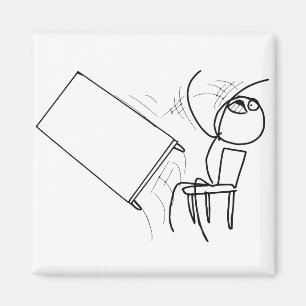 Table Flip Flipping Rage Face Meme Magnet