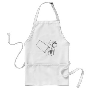 Table Flip Flipping Rage Face Meme Standard Apron