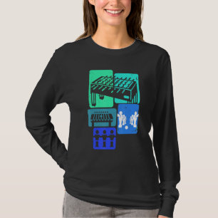 Table Football Foosball Player Retro Boys Foosb T-Shirt