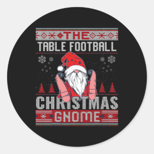 Table Football Matching Group Christmas Gnome Ugly Classic Round Sticker