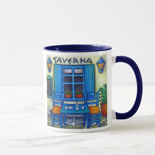 Table for Two in Greece Coffee Mug (Right)