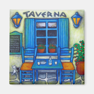 Table for Two in Greece Magnet