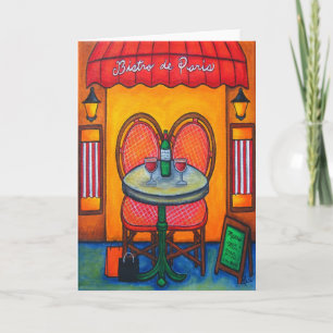 Table for Two in Paris Greeting Card