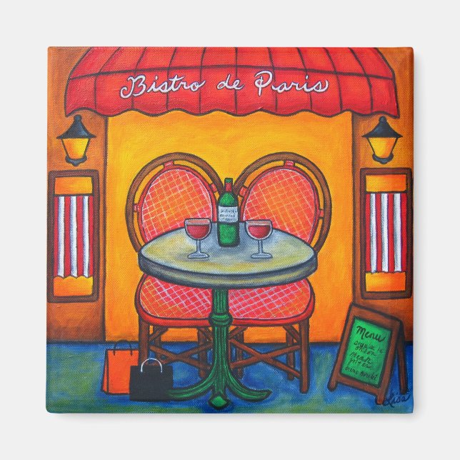 Table for Two in Paris Magnet (Front)