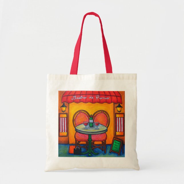 "Table for Two in Paris" Tote Bag (Front)