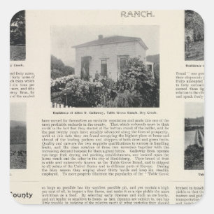 Table Grove Ranch, California Square Sticker
