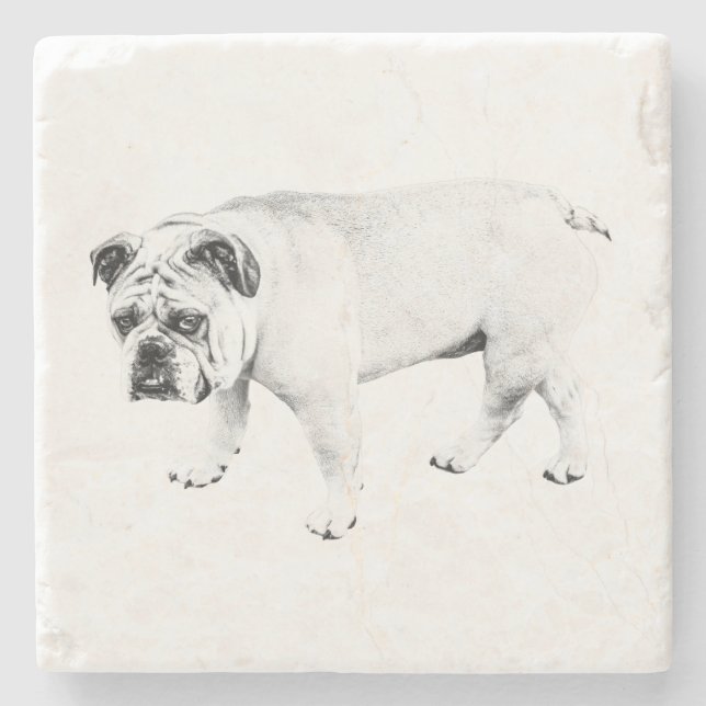 Table Joy, Shaded Dog Coaster (Front)