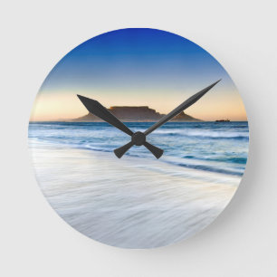 Table Mountain Across Table Bay Round Clock