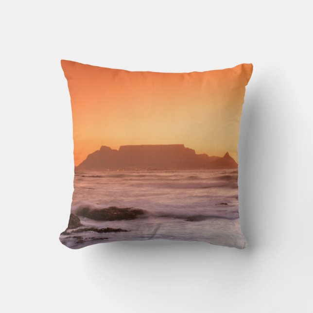 Table Mountain At Sunset, Bloubergstrand Cushion (Front)