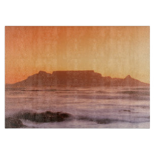 Table Mountain At Sunset, Bloubergstrand Cutting Board