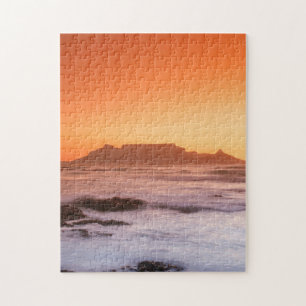 Table Mountain At Sunset, Bloubergstrand Jigsaw Puzzle