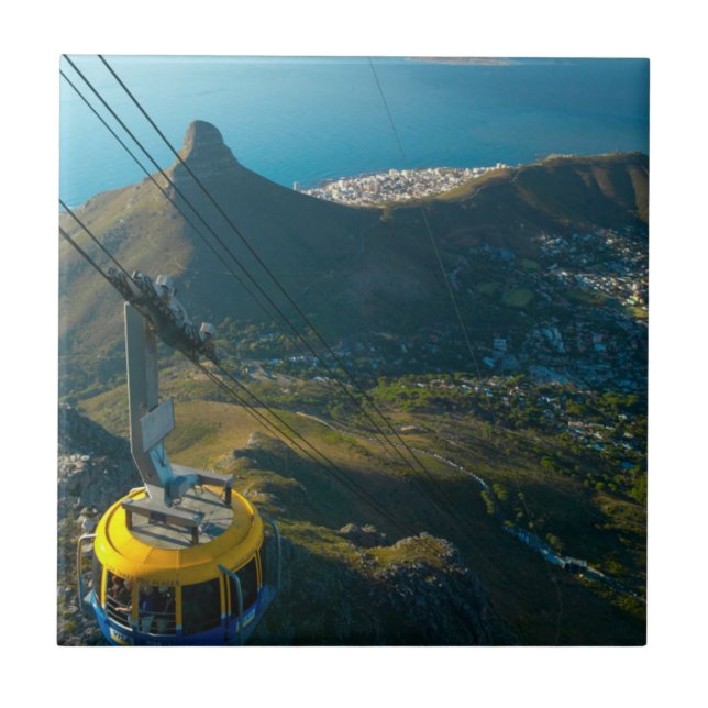 Table Mountain Cable Car, Cape Town Ceramic Tile (Front)