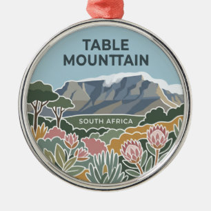 Table Mountain South Africa Metal Ornament