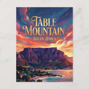Table Mountain South Africa Postcard