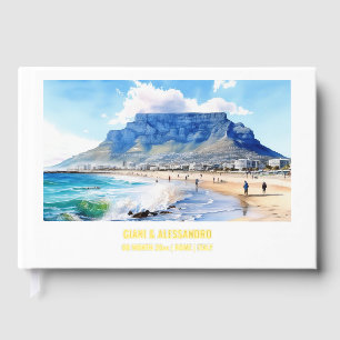 Table mountain watercolor cape town South Africa Guest Book