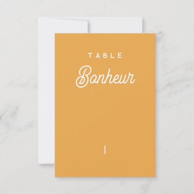 Table Name Colorus - Orange Thank You Card (Front)