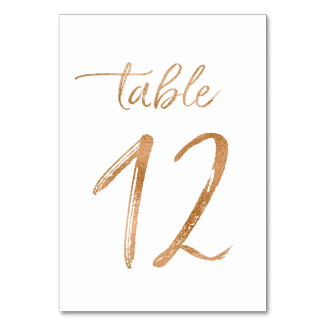 Table No. 12 Number (Front)