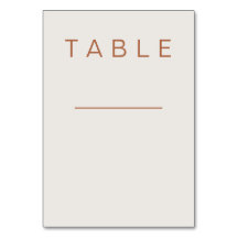 Table number 