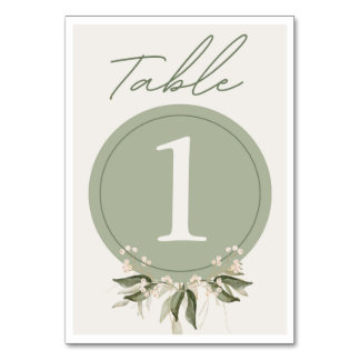Table Number 