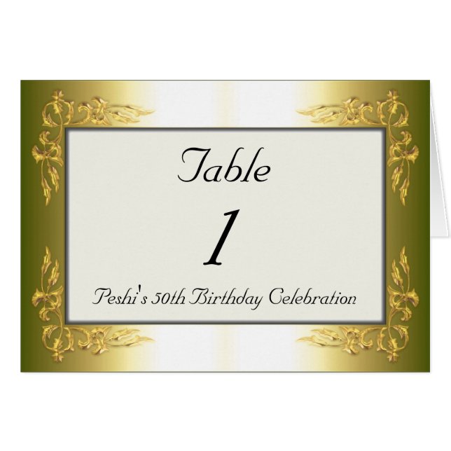 Table Number 1 (Front Horizontal)
