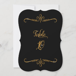 Table Number 10, Fancy Script Lettering Receptions