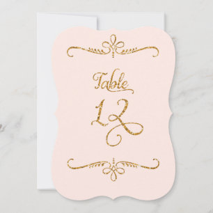 Table Number 12, Fancy Script Lettering Receptions