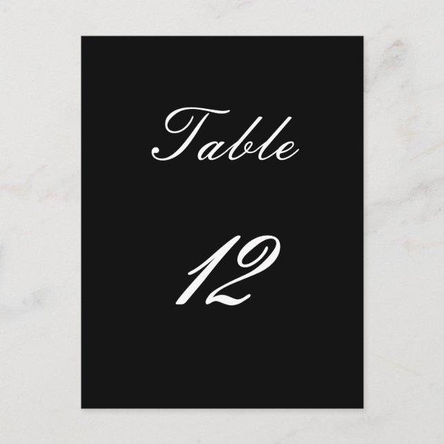 Table Number 12 Postcard (Front)