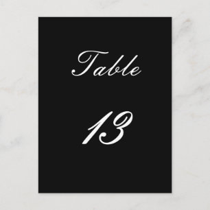 Table Number 13 Postcard